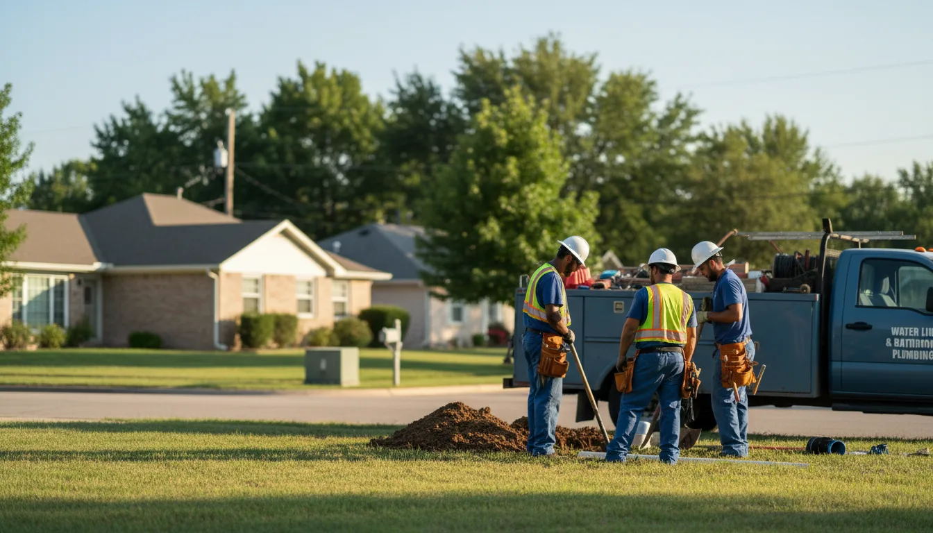 Residential water line and bathroom plumbing service in Clyde Park, MT